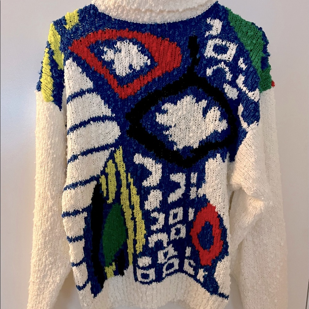 80s’ Vintage Nubby-yarn Turtleneck